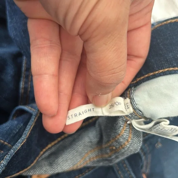 Caslon High Rise Straight Leg Dark Wash Jeans - Picture 9 of 10